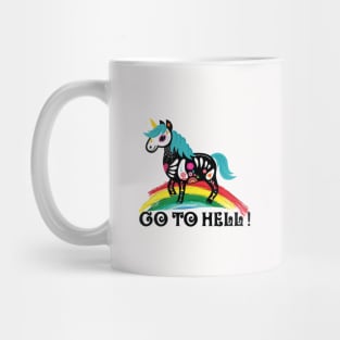 Unicorn Halloween Go to Hell Mug